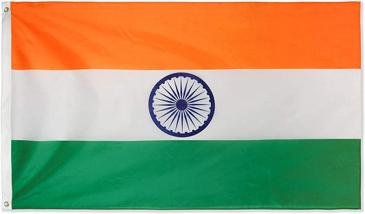 Large India Indian Flag Heavy Duty Outdoor Diwali Divali IN 90 x 150cm - 3 x 5ft - Homeware Discounts