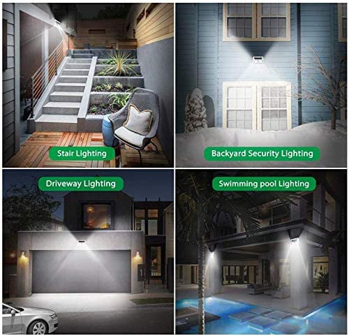Solar Motion Sensor LED Light Motion Activated Security Sensor Outdoor