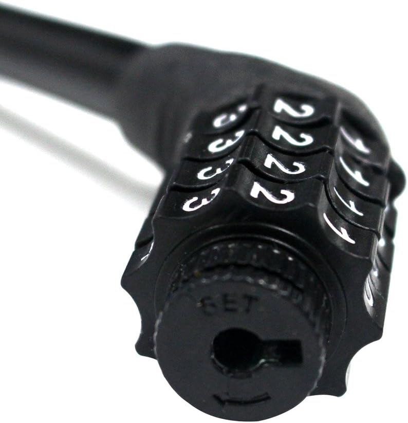 Bike code Lock Cable 4 Digit Resettable Combination Security Cable Lock Self Coiling Cable Lock Bike Bicycle