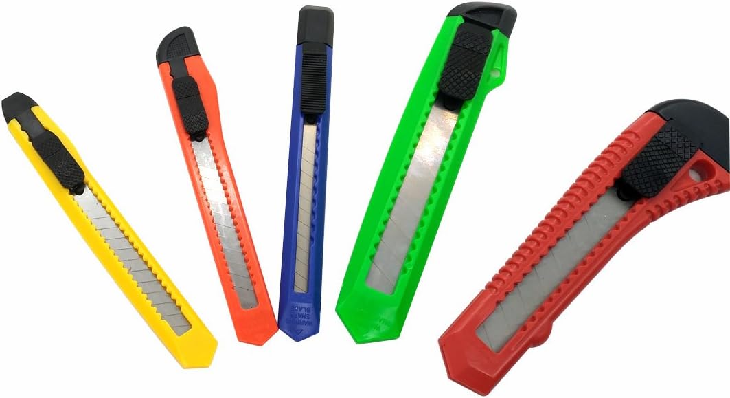 5 Set Heavy Duty Box cutter Utility knife Construction knife Exacto knife