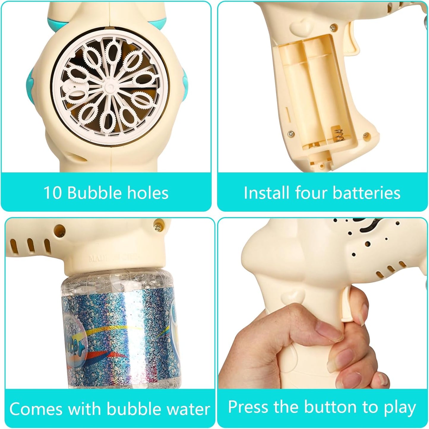 24cm Bubble Gun Bubble Maker Blower Blaster Bubble Machine Unicorn Bubble Machine