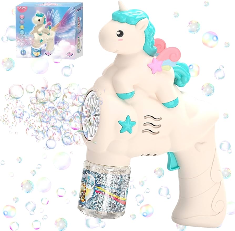 24cm Bubble Gun Bubble Maker Blower Blaster Bubble Machine Unicorn Bubble Machine