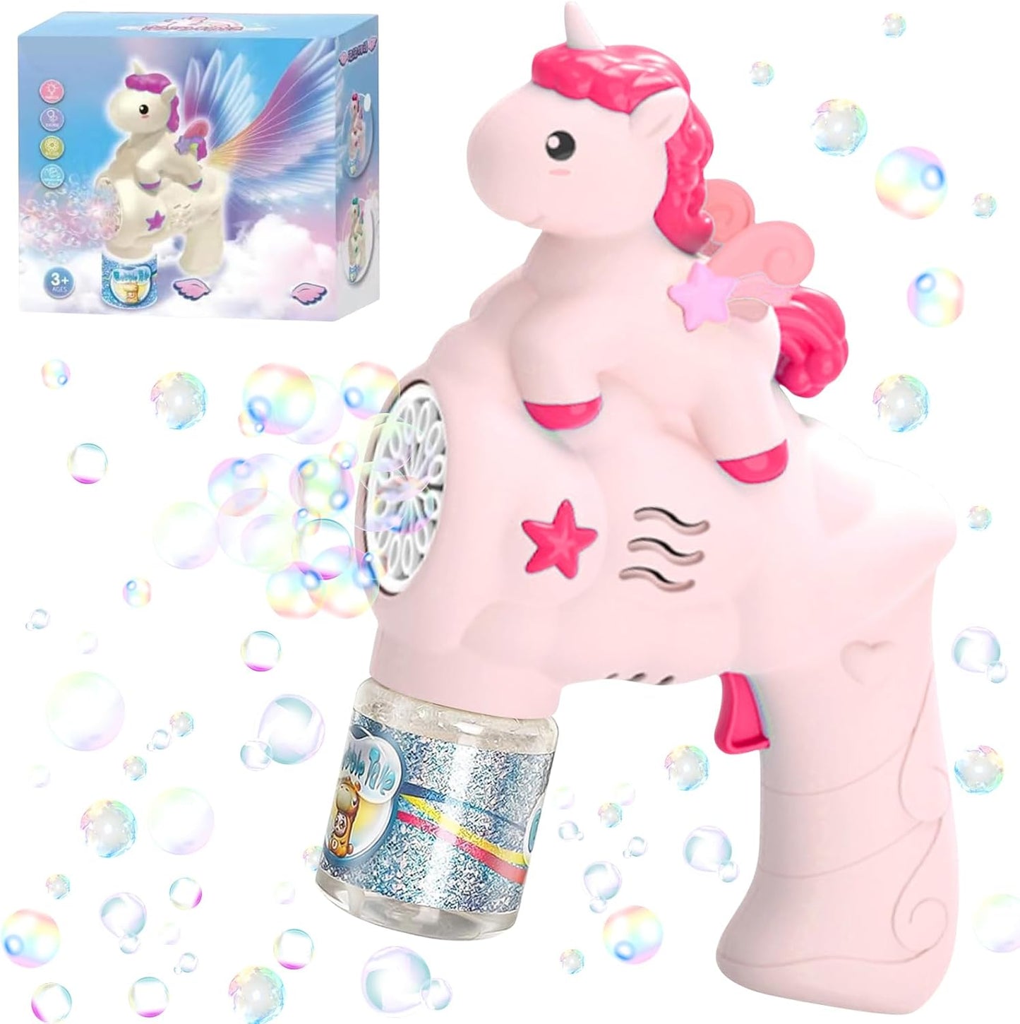 24cm Bubble Gun Bubble Maker Blower Blaster Bubble Machine Unicorn Bubble Machine