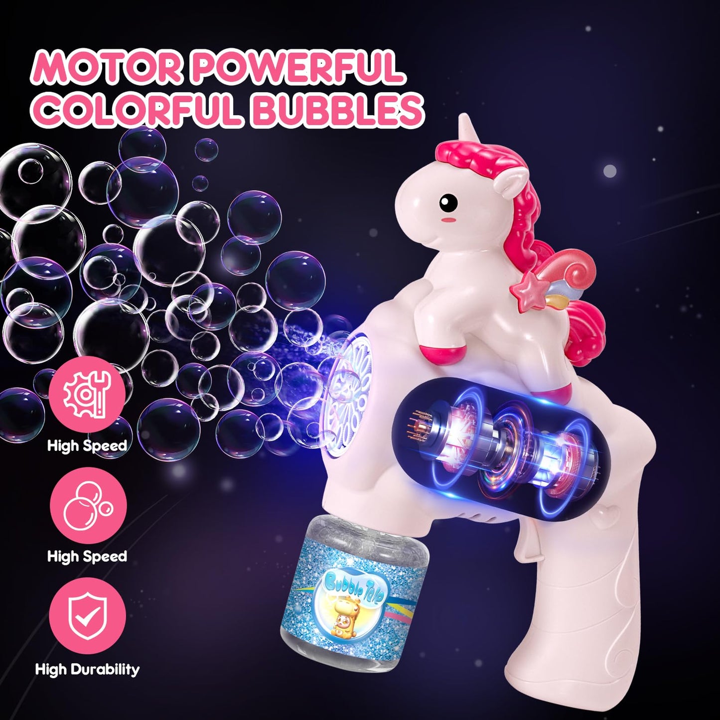 24cm Bubble Gun Bubble Maker Blower Blaster Bubble Machine Unicorn Bubble Machine