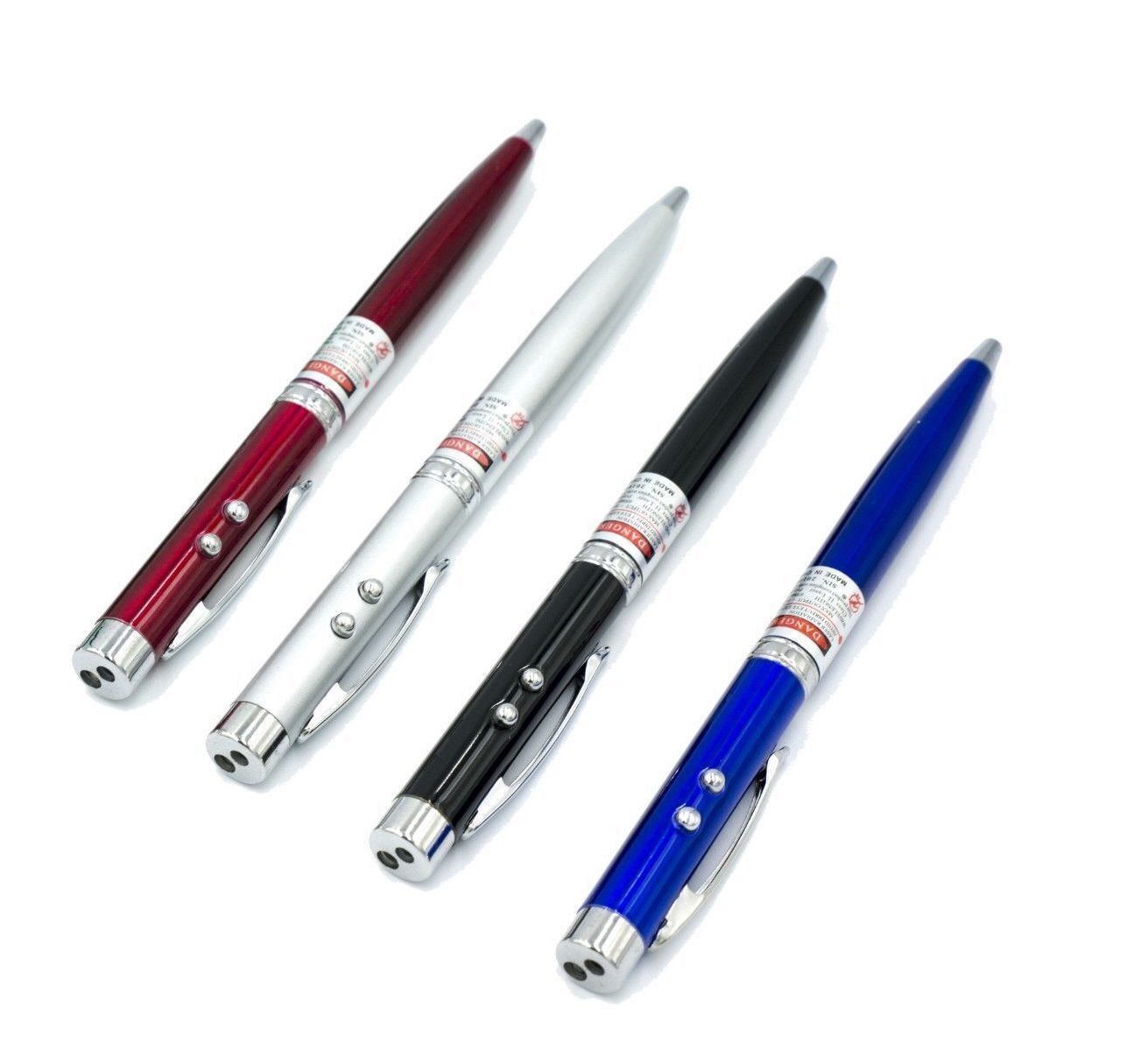 3 in 1 Red Laser Pointer Pen Keychain Cat Toy Mini Red Laser Pointer Cat Dog Interactive Training Tools White