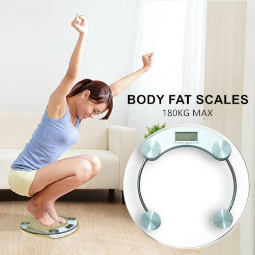33cm Digital Personal Scale Glass Electronic Bathroom Body Weighing Scales MAX 180kg - Homeware Discounts