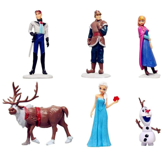 6-Piece Frozen Anna Elsa Olaf Figurine Play Set Cake Topper - Homeware Discounts