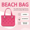 35cm Beach Bag Large Rubber Tote BagWaterproof Washable Open Women Croc Bag Hand Bag Beach Pool Yoga
