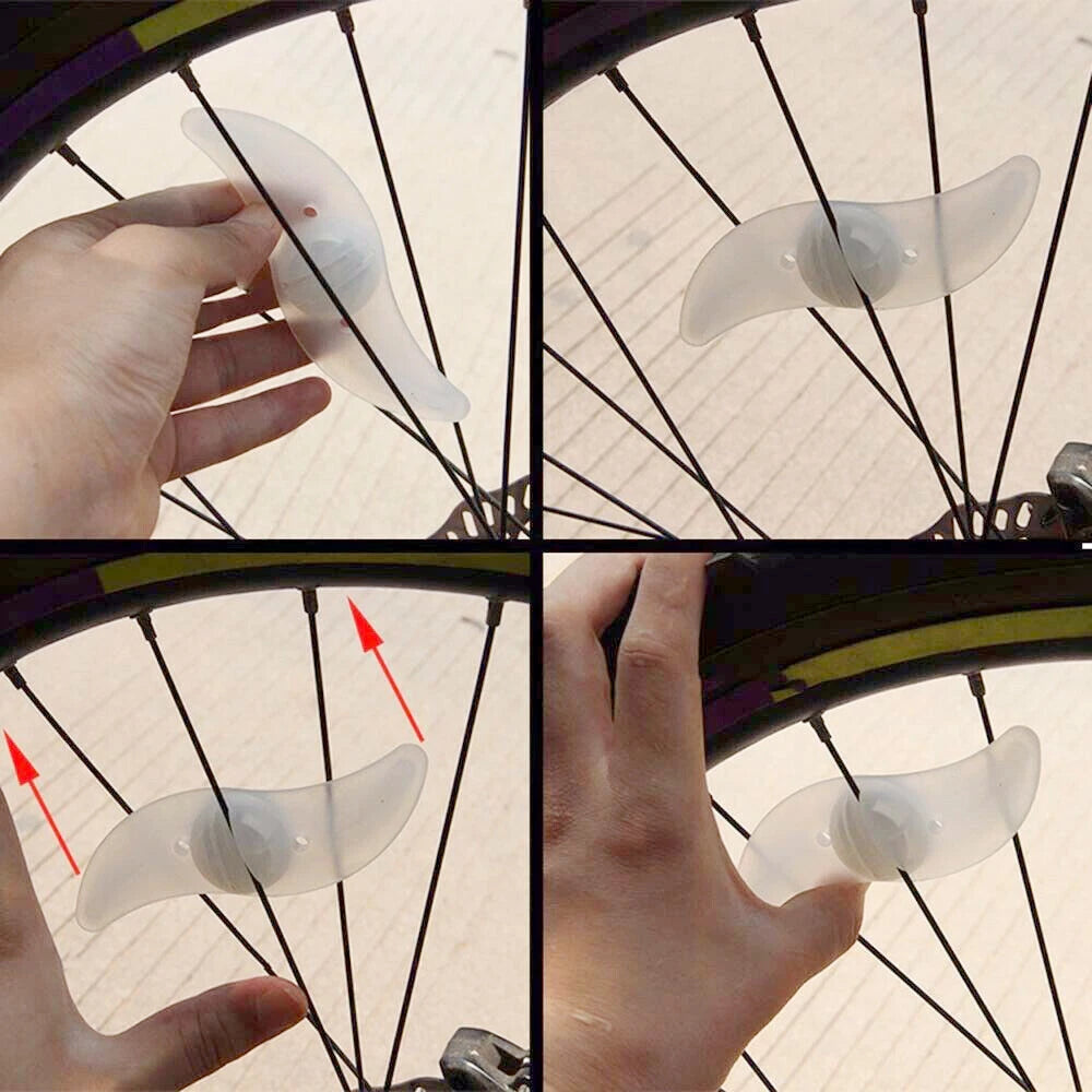 2 Bicycle Cycling Bike Wheel Spoke Wire Tyre Bright LED Flash Light Lamp