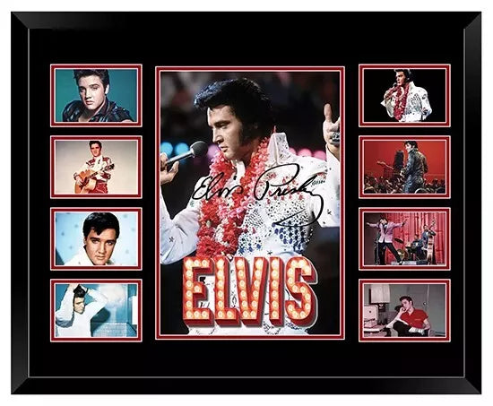 ELVIS PRESLEY Signed Limited Edition Photo Memorabilia Wooden Frame