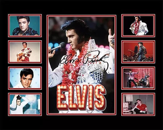 ELVIS PRESLEY Signed Limited Edition Photo Memorabilia Wooden Frame