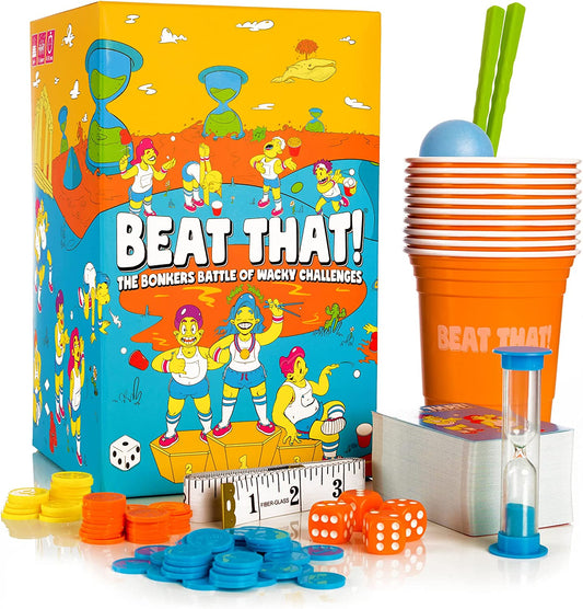 Beat That! Party Game Beer Pong Bonkers Battle of Wacky Challenges - Homeware Discounts