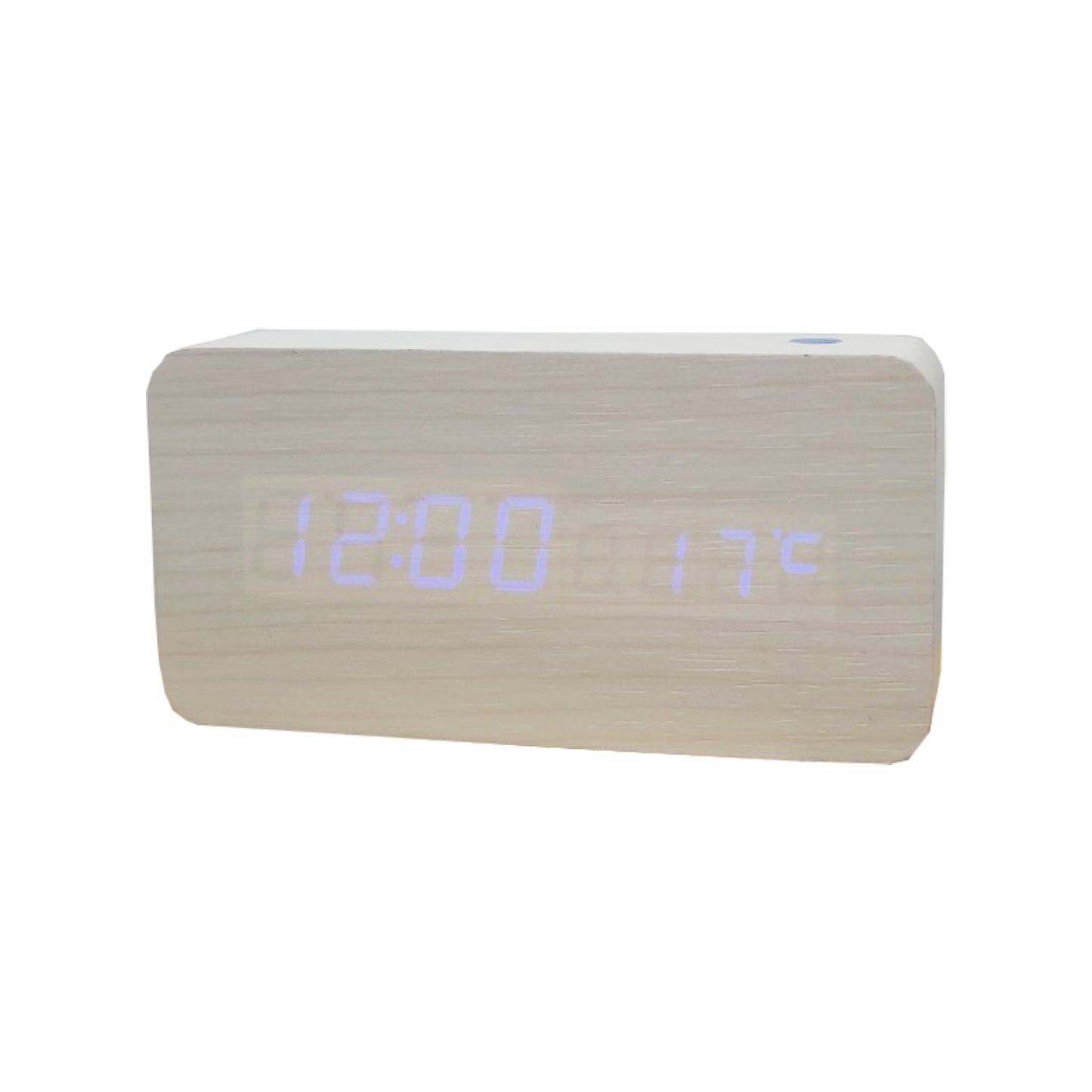 Digital LED Wooden USB Clock Alarm Date Temperature - Homeware Discounts
