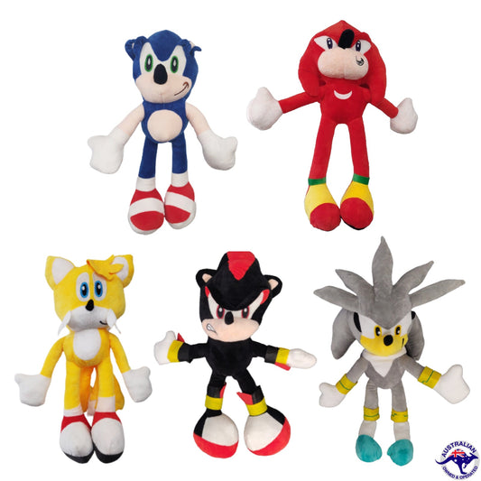 55CM Sonic The Hedgehog Plush Toy Knuckles Tails Silver Shadow - Homeware Discounts