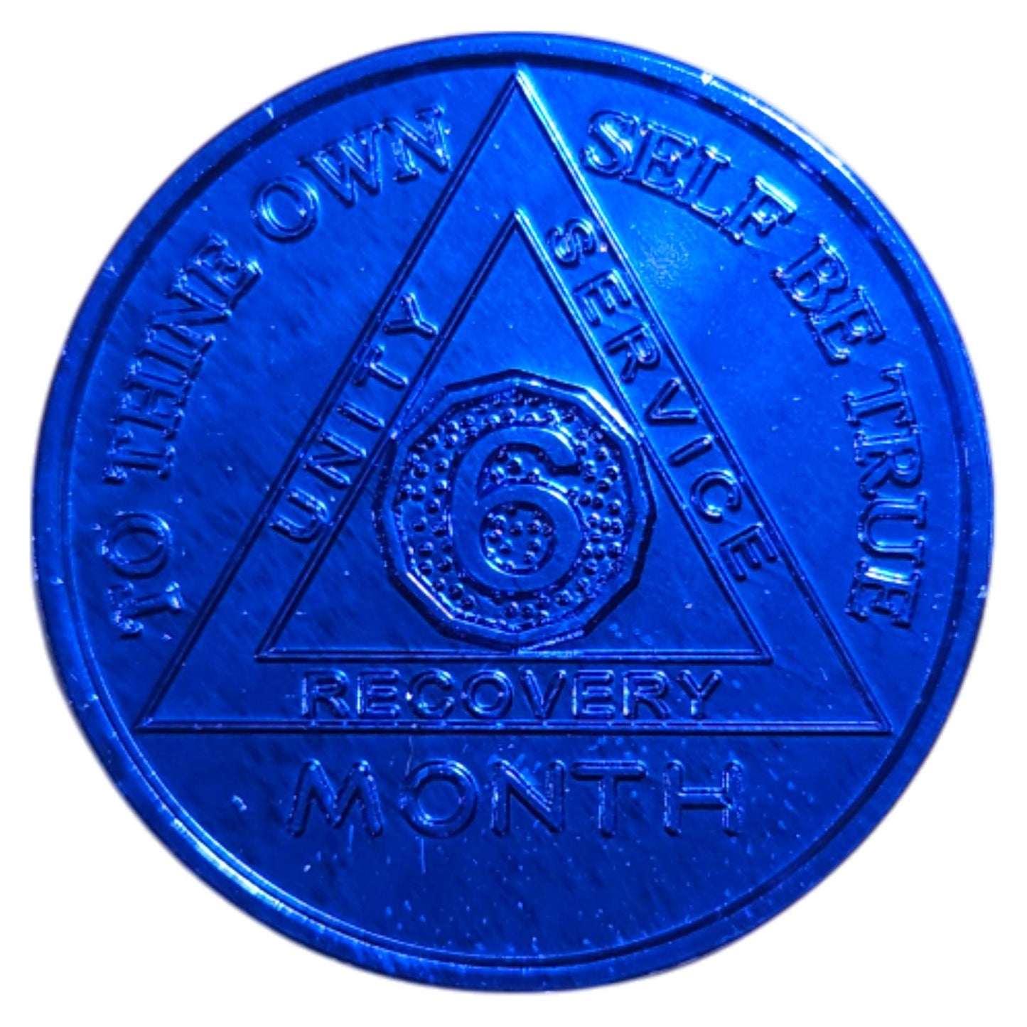 Aluminum Sobriety Chips 24 Hours Months 1, 6, 7 Months Alcoholics Anonymous Medallion Chip