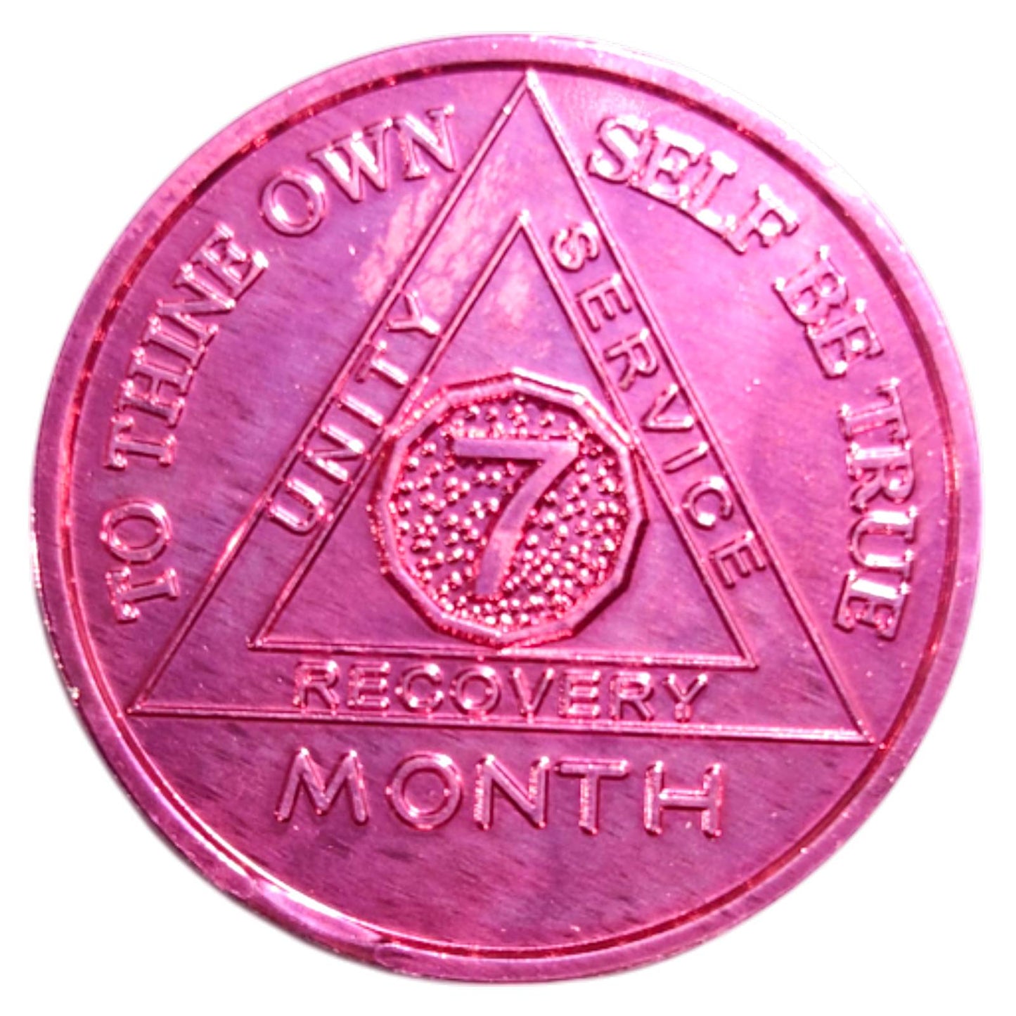 Aluminum Sobriety Chips 24 Hours Months 1, 6, 7 Months Alcoholics Anonymous Medallion Chip