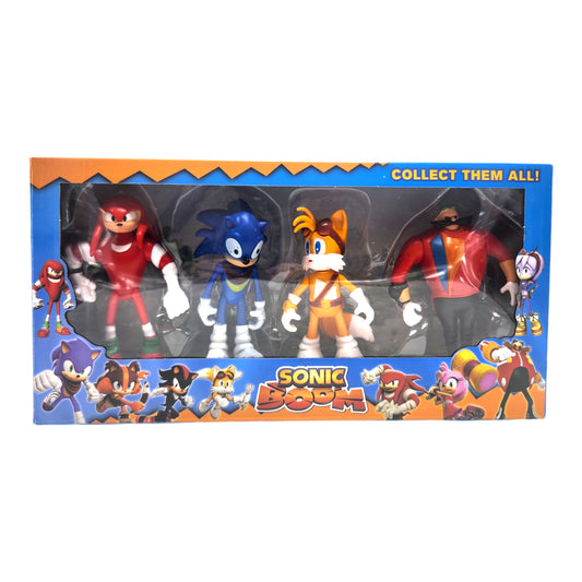 12CM Sonic The Hedgehog Action Figure Playset Figurine Sonic Tails Knuckles Doctor Eggman