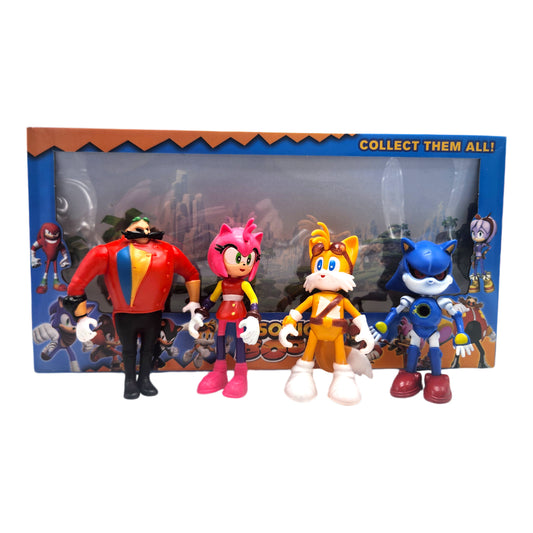 12CM Sonic The Hedgehog Action Figure Playset Figurine Sonic Tails Amy Rose Doctor Eggman