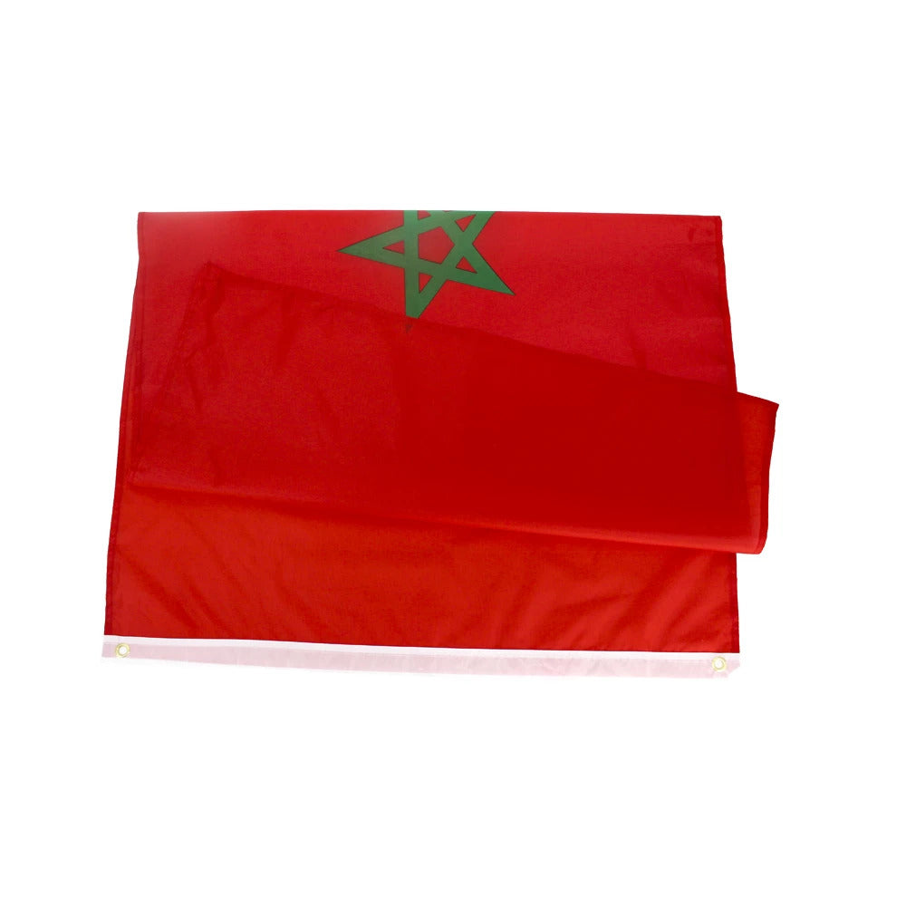 Large Morocco Flag Heavy Duty Outdoor Moroccan 90 X 150 CM - 3ft x 5ft - Homeware Discounts