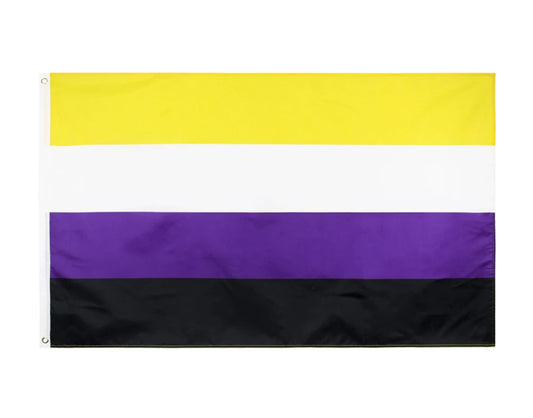 Large Non Binary Flag Heavy Duty Outdoor 90 X 150 CM - 3ft x 5ft - Homeware Discounts