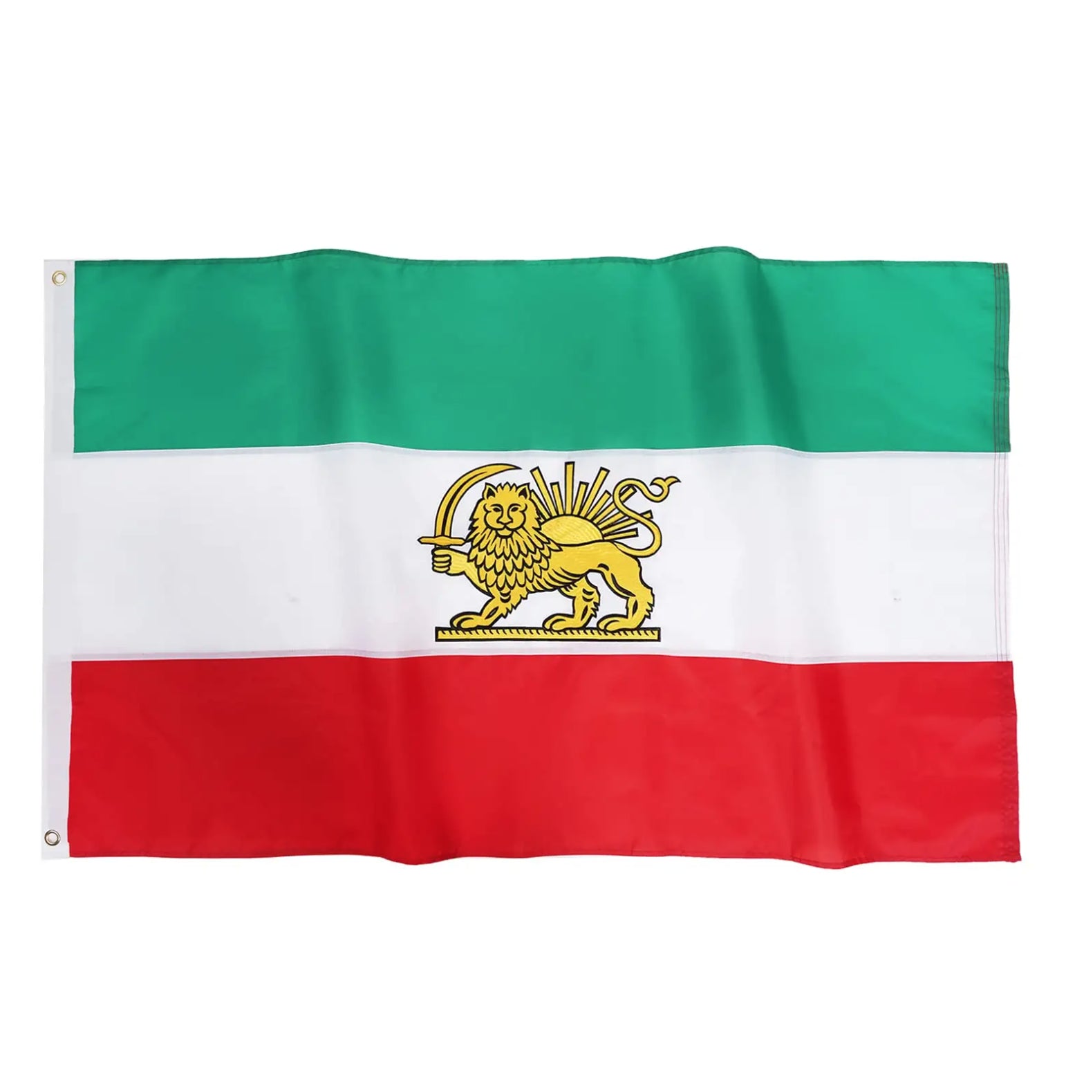 Large Old Iran Flag Persian Lion Pre 1979 Iranian Heavy Duty Outdoor 90 X 150 CM - 3ft x 5ft - Homeware Discounts