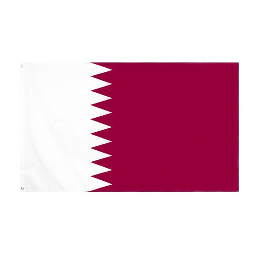 Large Qatar Flag Heavy Duty Outdoor 90 X 150 CM - 3ft x 5ft - Homeware Discounts