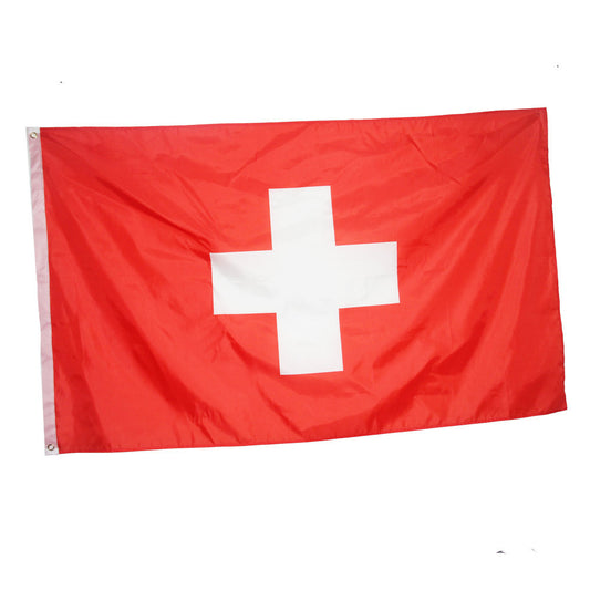 Large Switzerland Flag Heavy Duty Outdoor Swiss Suisse 90 X 150 CM - 3ft x 5ft - Homeware Discounts