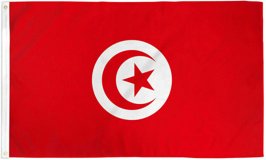 Large Tunisia Flag Heavy Duty Outdoor Tunisian 90 X 150 CM - 3ft x 5ft - Homeware Discounts