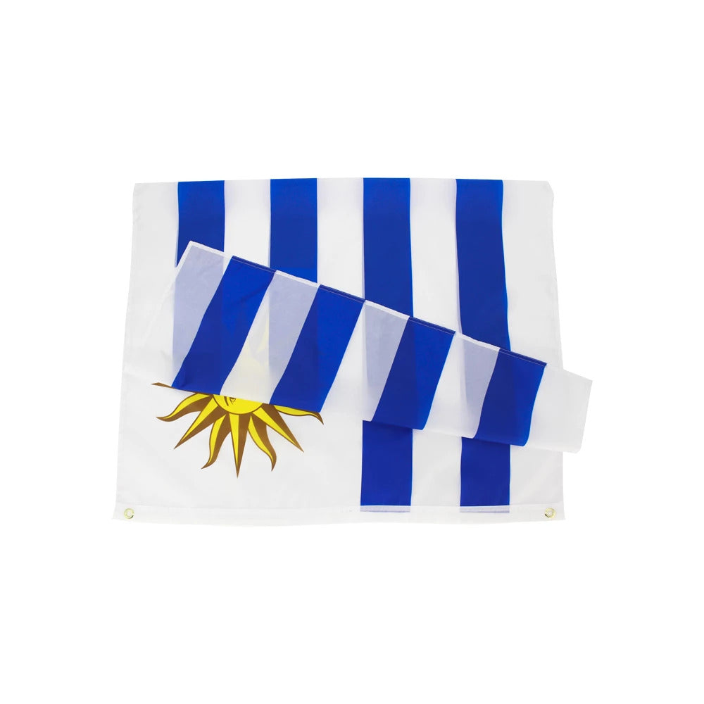 Large Uruguay Flag Heavy Duty Outdoor Uruguayan 90 X 150 CM - 3ft x 5ft - Homeware Discounts