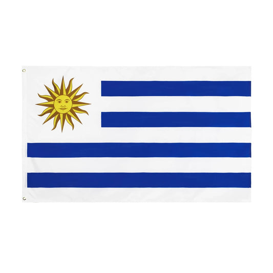 Large Uruguay Flag Heavy Duty Outdoor Uruguayan 90 X 150 CM - 3ft x 5ft - Homeware Discounts