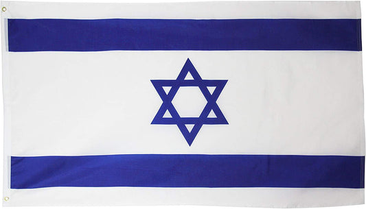 Large Israeli Flag 90cm x 150cm - 3ft x 5ft - Homeware Discounts