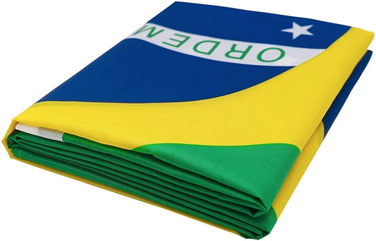 Large Brazilian Brazil Flag 90cm x 150cm - 3ft x 5ft - Homeware Discounts