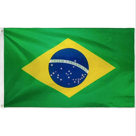 Large Brazilian Brazil Flag 90cm x 150cm - 3ft x 5ft - Homeware Discounts