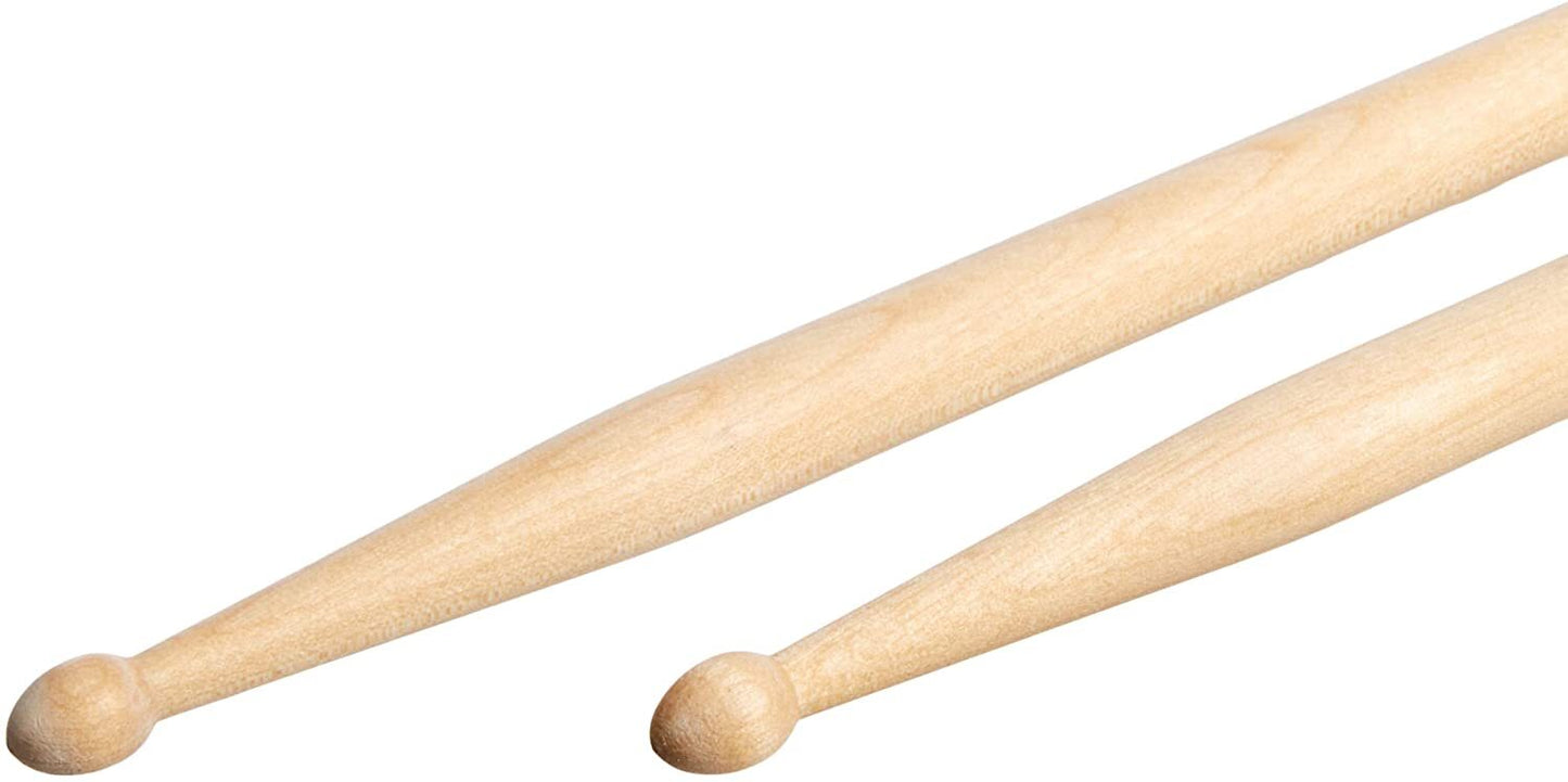 Pair 7A Maple Wood Drumsticks Lightweight Endearing Music Oval Tip Drum Sticks - Homeware Discounts