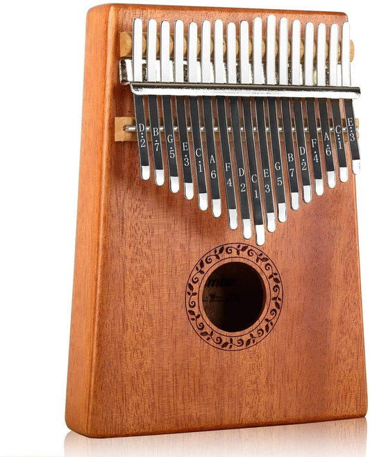 Kalimba 17 Key Thumb Piano Wood Mahogany with Tuner Hammer Music Instrument - Homeware Discounts