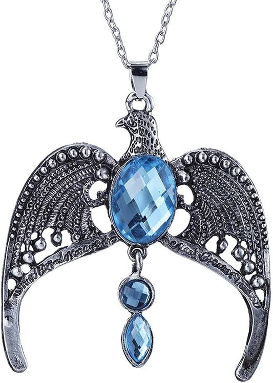 Harry Potter Ravenclaw Lost Diadem Tiara Crown Horcrux Necklace Silver Pendant - Homeware Discounts