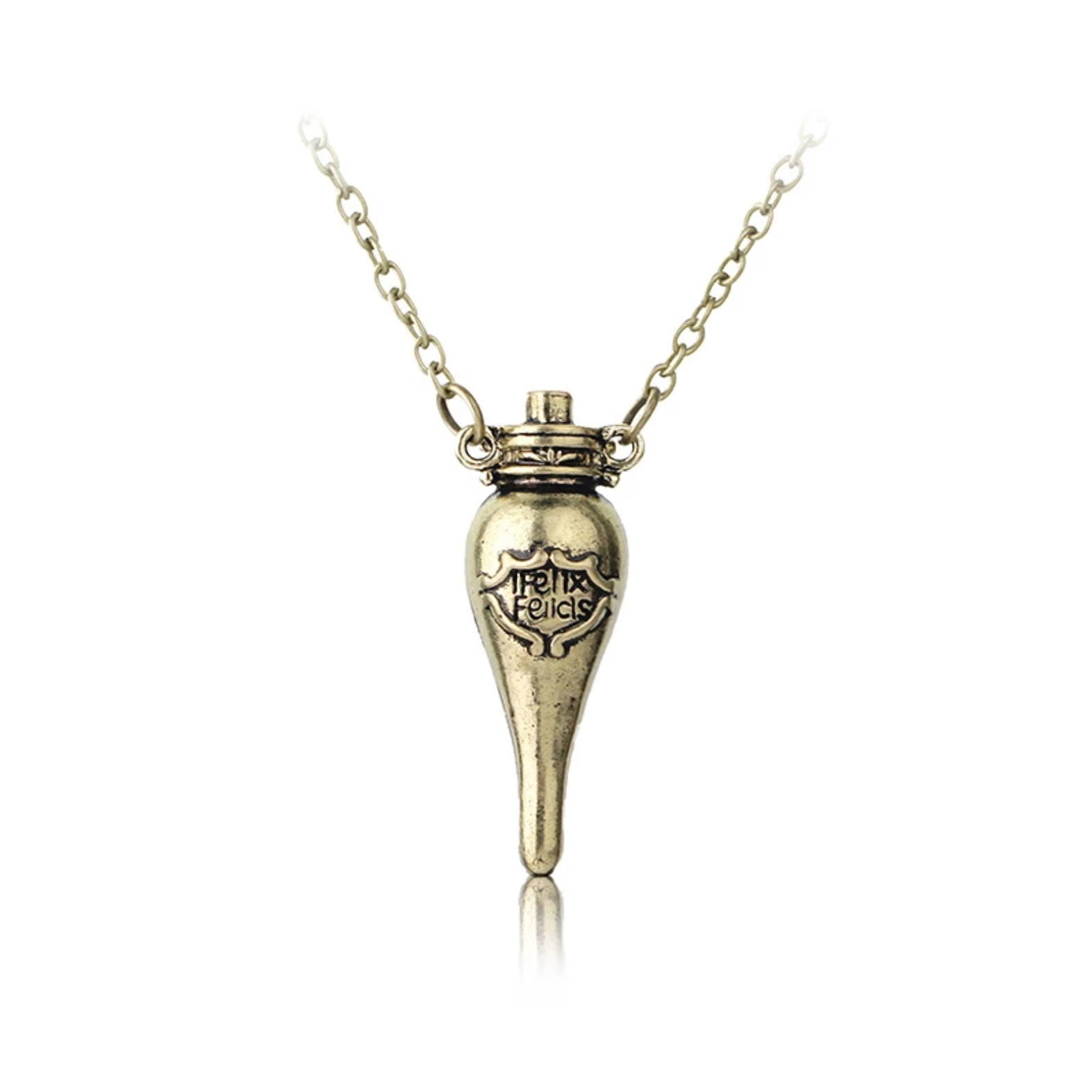 Harry Potter Magic Felix Felicis Potion Liquid Luck Vial Bottle Pendant Necklace - Homeware Discounts