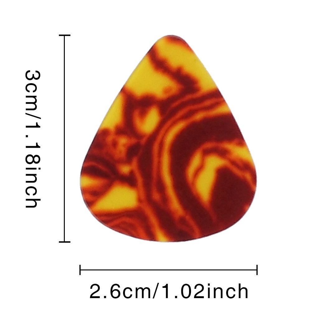 20x Acoustic Electric Guitar Celluloid Picks Plectrums 0.46mm Thick Pick Thins Guitar Picks - Homeware Discounts