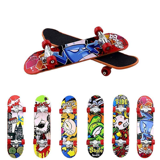 5x Mini Finger Skateboard Board Truck Boy Kids Party Toy Graffiti - Homeware Discounts