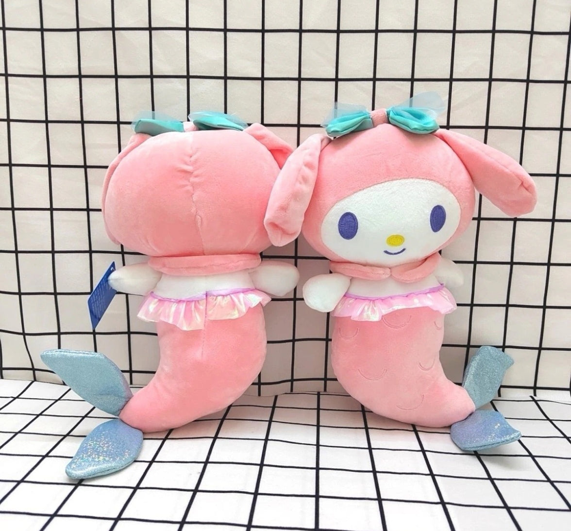 26CM Sanrio Hello Kitty Mermaid Plush Toy Soft Toy My Melody Cinnamoroll Kuromi Plushie Kid - Homeware Discounts