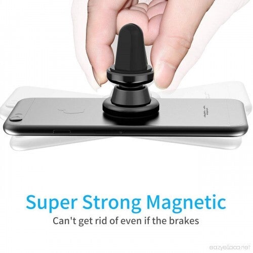 2 x Magnetic Phone Holder Auto Car Holder Mini Air Vent Magnet Mount Car Stand Black Universal - Homeware Discounts