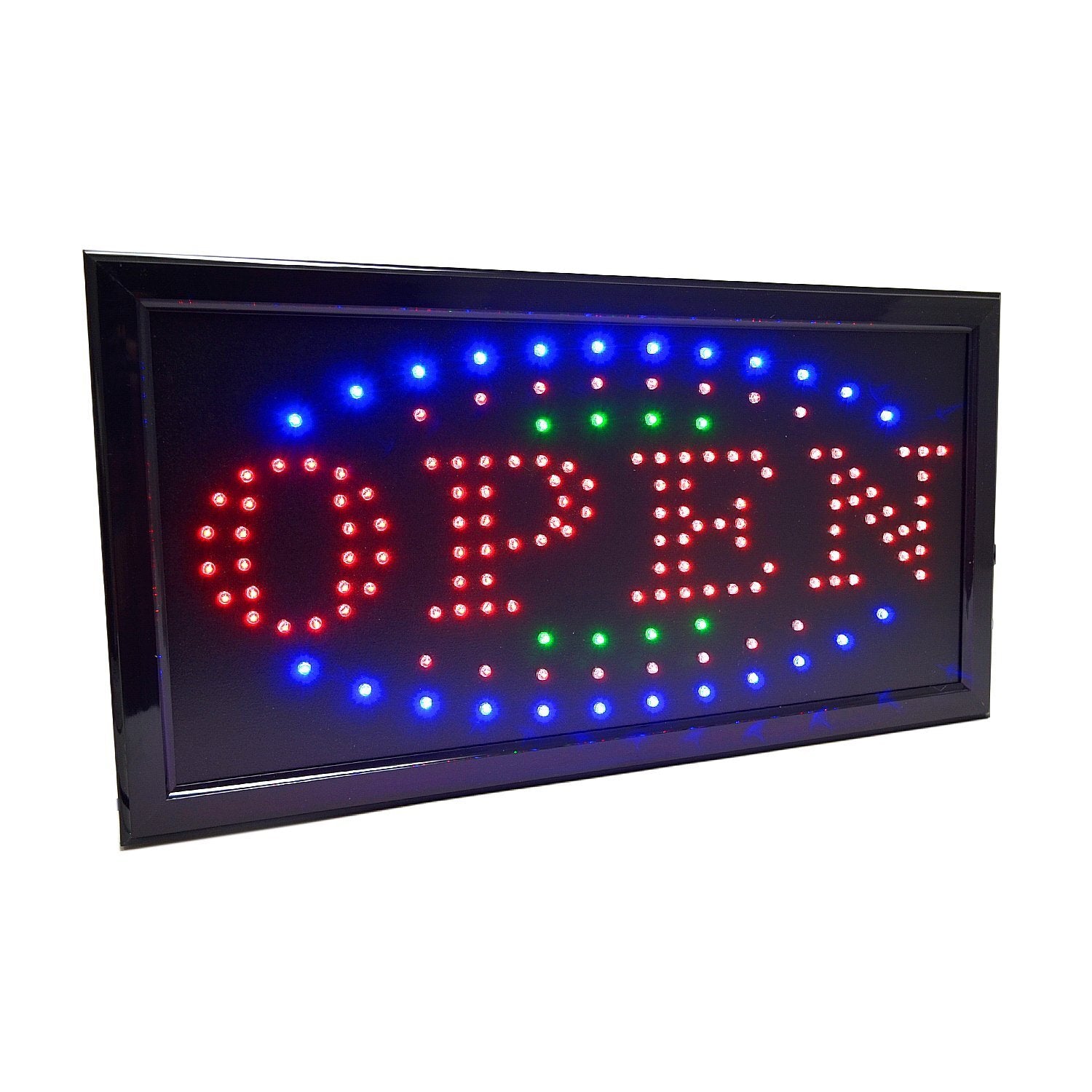 Large LED Open Sign Flashing Size 48x25CM Business Board Electric Shop Cafe Bar - Homeware Discounts