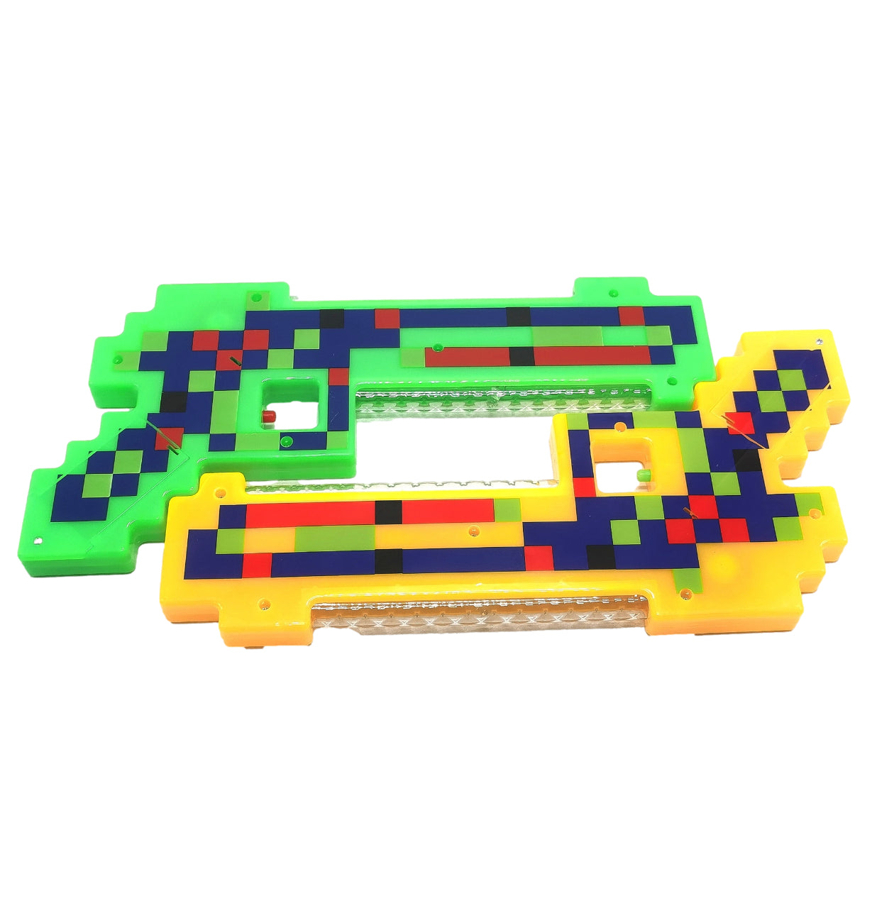 30cm Light up toy Gun Plastic Toy Shooter Pixel Pistol sound - Homeware Discounts