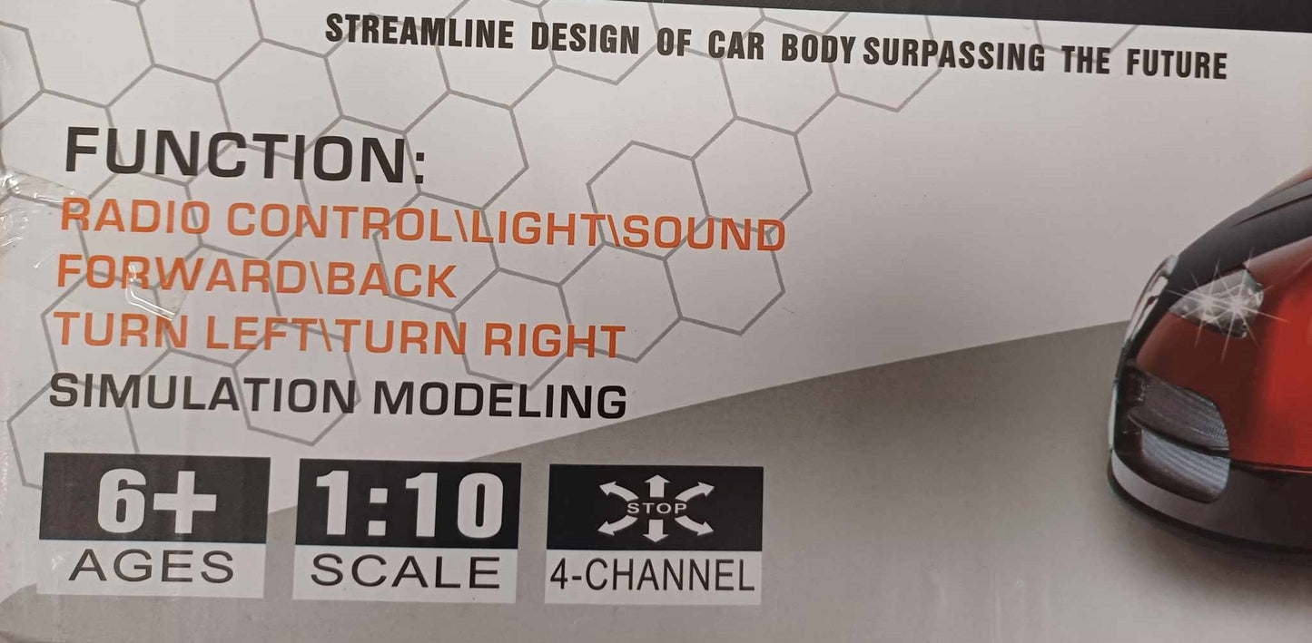 36CM 1:10 RC Car Veyron Sports Super Car Rechargable Radio Control Car 27MHz Racing Car toy - Homeware Discounts