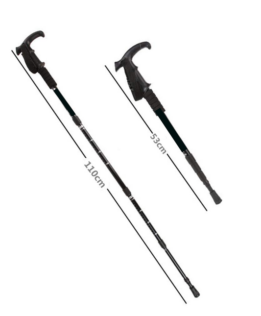 Anti Shock Trekking Hiking Pole Walking Stick Adjustable Camp Hike Pole Light - Homeware Discounts