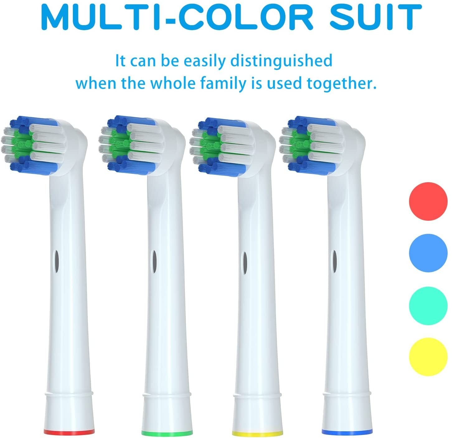Replacement Toothbrush Heads 4 Pack for Oral B Electric Toothbrushes Precision Clean Oralb Braun Pro 1000 Sonic Clean Soft Sensitive Precision - Homeware Discounts