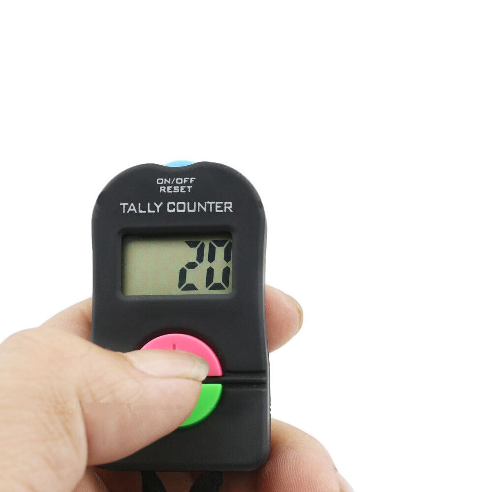 Digital Tally Counter Electronic Mini Clicker Golf Score Stroke Hand Held Finger - Homeware Discounts