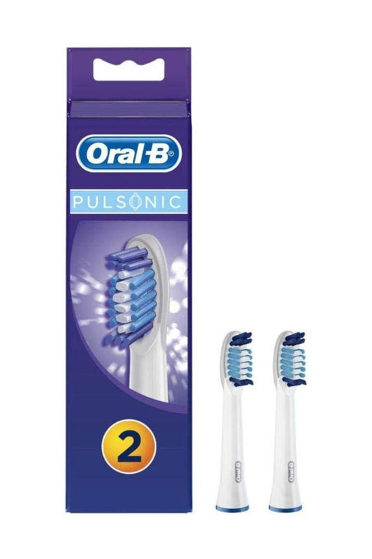 Oral-B Braun Pulsonic Electric Toothbrush Replacement Heads 2 Pack - Homeware Discounts
