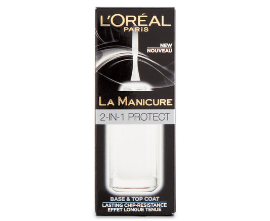 L’Oréal La Manicure 2-In-1 Protect Base & Top Coat 5mL Nail Polish - Homeware Discounts