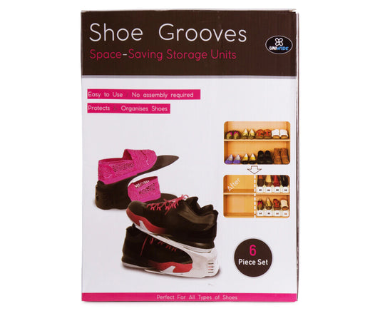Shoe Grooves Shoe rack Storage Unit - Black/White - Homeware Discounts